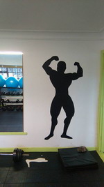 Painting a wall - v tlocvin  in the gym (gym1.jpg)