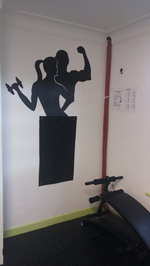 Painting a wall - v tlocvin  in the gym (gym2.jpg)